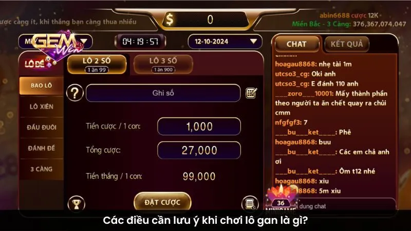 Các điều cần lưu ý khi chơi lô gan là gì?