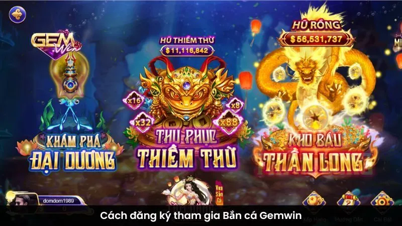 Cách đăng ký tham gia Bắn cá Gemwin