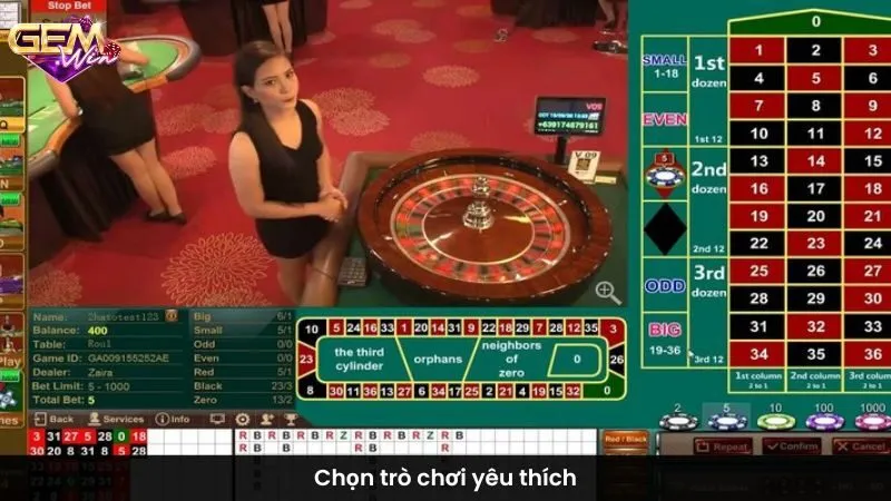 Chọn trò chơi yêu thích