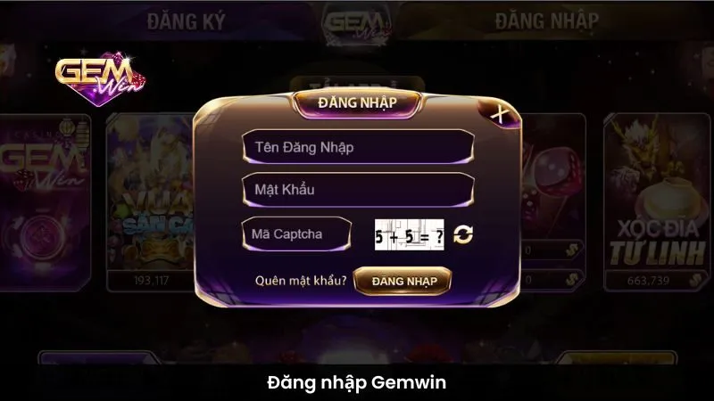 Đăng nhập Gemwin