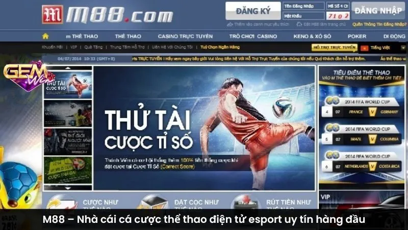 M88 – Nhà cái cá cược thể thao điện tử esport uy tín hàng đầu