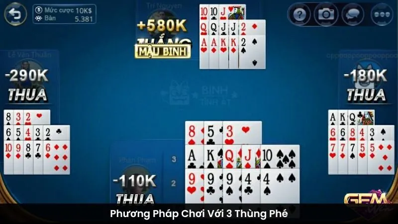 Phương Pháp Chơi Với 3 Thùng Phé